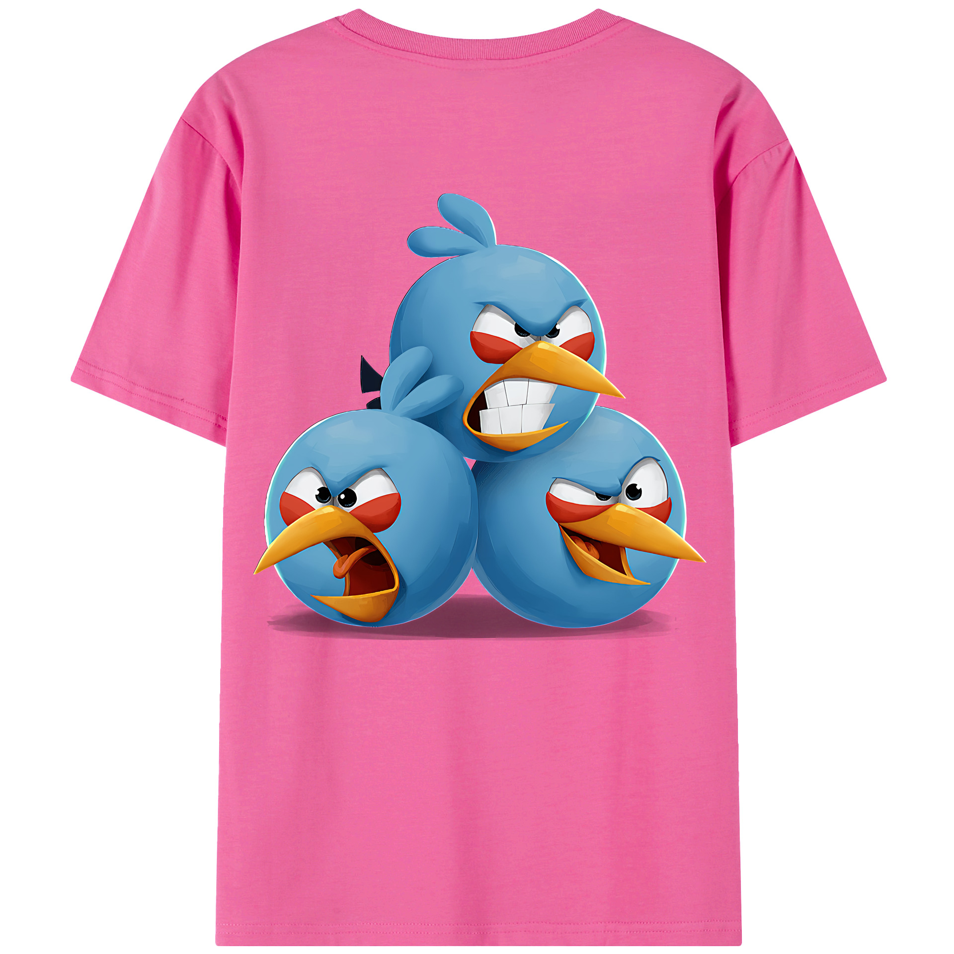 （画像用） Angry Birds アングリーバード レディース半袖Tシャツ(バックプリント)